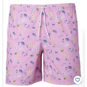 Men's Swim Trunks Shorts 7 In L Velcro Pocket Drawstring Vacation Beach Swim